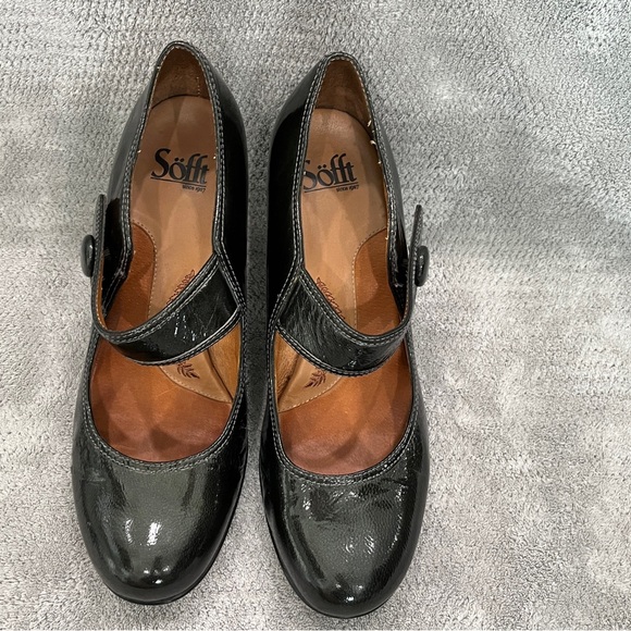 Sofft Women's Mary Jane Pumps Shoes Size 8 M charcoal grey Leather Söfft - Picture 4 of 11